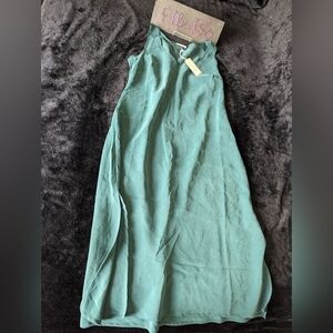 NWOT Universal Thread Green Pullover Matte Texture Dress with Slits XXL